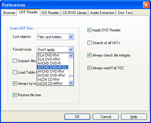 DVD Video recovery - Options