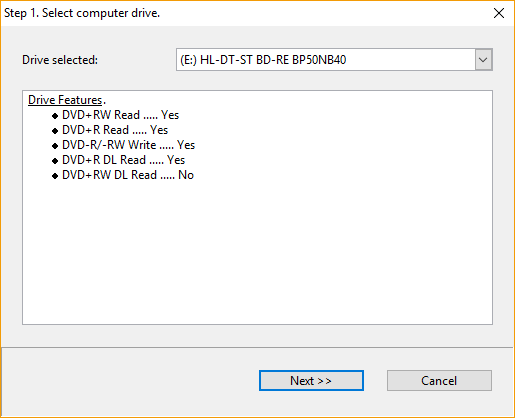Step 1. Select computer CD/DVD drive