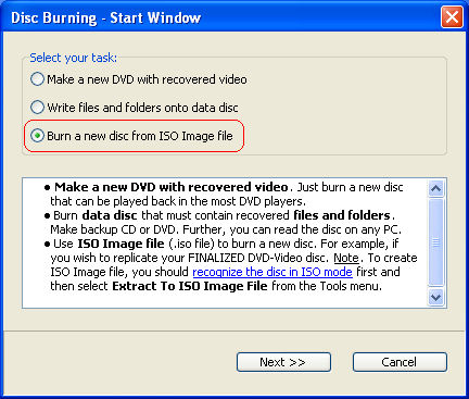 Burning ISO Image File