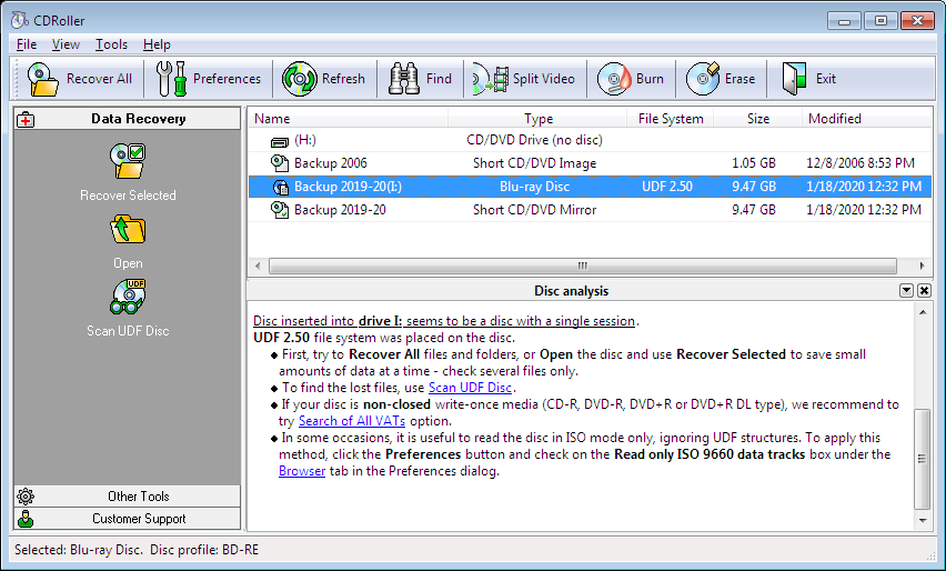 Short CD/DVD Image File