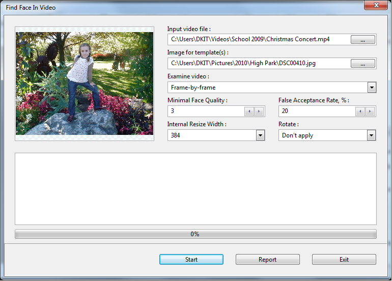 CDRoller examines frames in recovered video by facial recognition